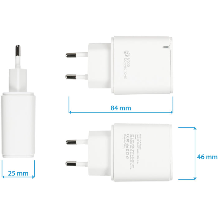 GoodConnections Charger 20W 2-Port USB-A/USB-C Weiß