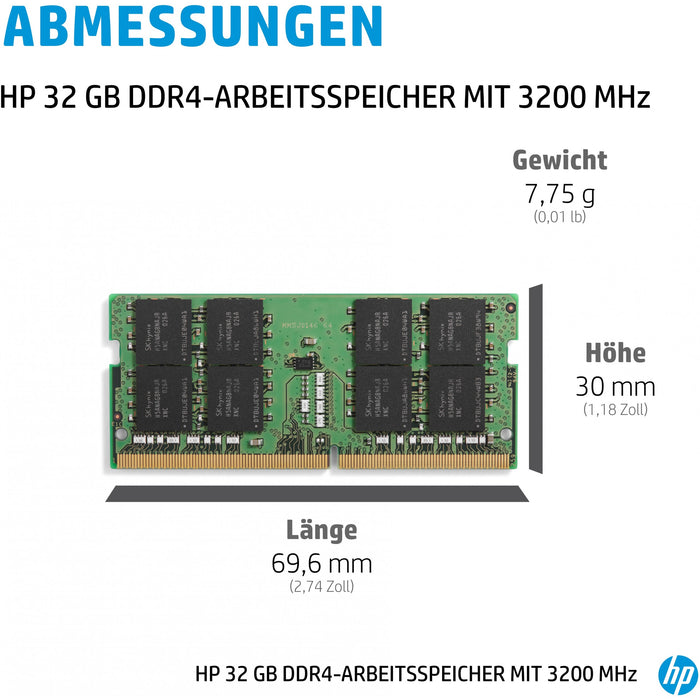 HP 32GB DDR4 1x32GB 3200 SODIMM Memory-WW