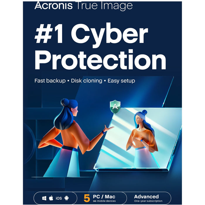 Acronis True Image Advanced - 5 Computers + 500 GB Acronis Cloud Storage - 1 year Subscription - ESD-DownloadESD