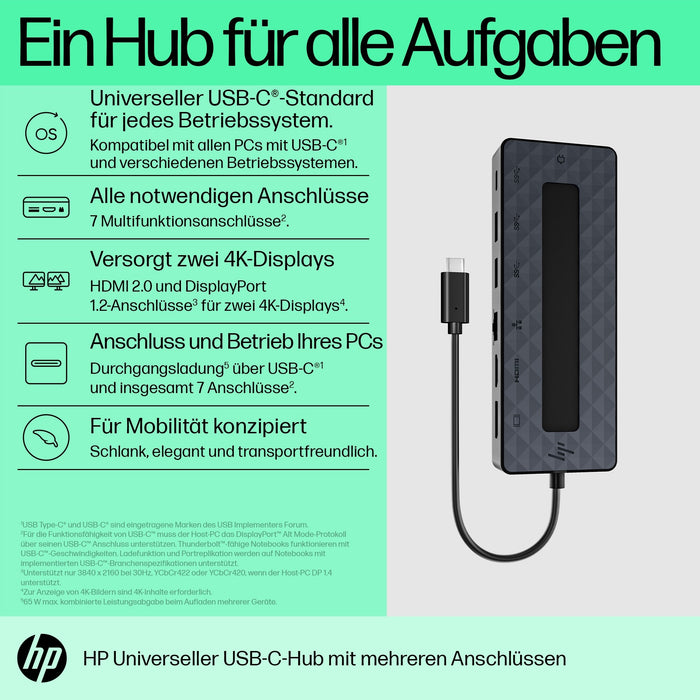 D HP Universal USB-C Multiport Hub SmartBuy