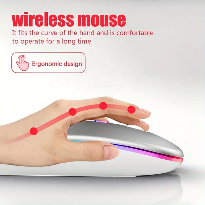 PC-Link Rechargeable RGB Wireless Office Mouse