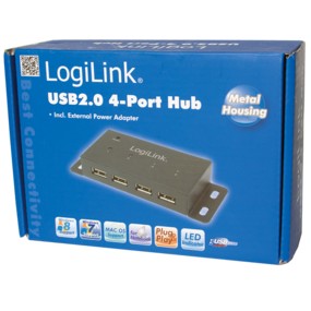 LogiLink UA0141A USB 2.0 HUB 4-Port 4xUSB 2.0 montierbar