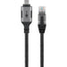 Goobay USB-C 3.1 > RJ45 (ST-ST) 3m Ethernet-Kabel Schwarz-Silber