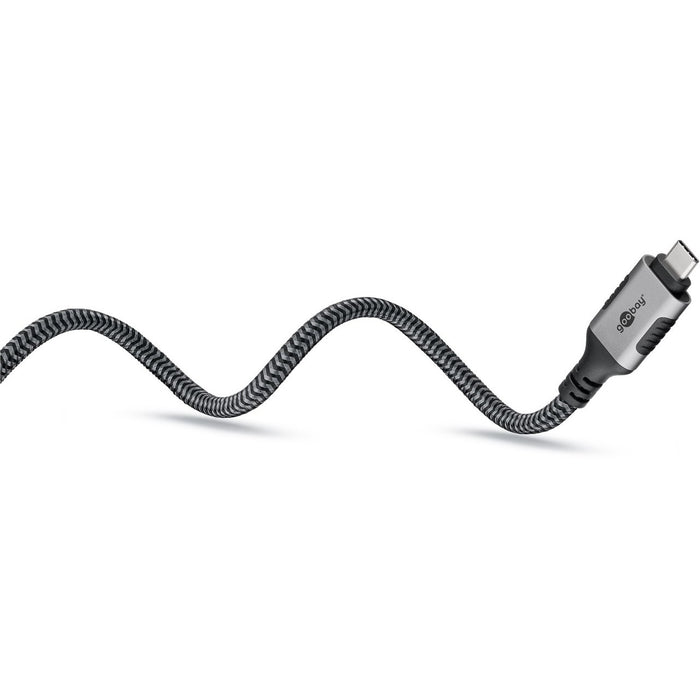 Goobay USB-C 3.1 > RJ45 (ST-ST) 3m Ethernet-Kabel Schwarz-Silber