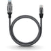 Goobay USB-A 3.0 > RJ45 (ST-ST) 1m Ethernet-Kabel Schwarz-Silber