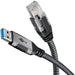 Goobay USB-A 3.0 > RJ45 (ST-ST) 1m Ethernet-Kabel Schwarz-Silber