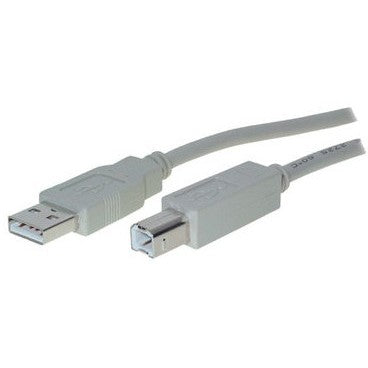 USB 2.0 A > B (ST-ST) 3m Adapterkabel Grau