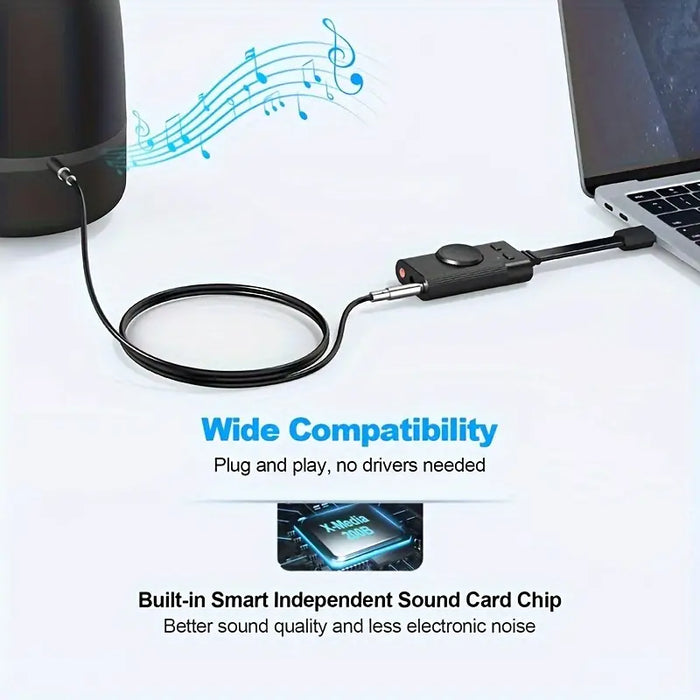 PC-Link USB Sound Card with Volume Control