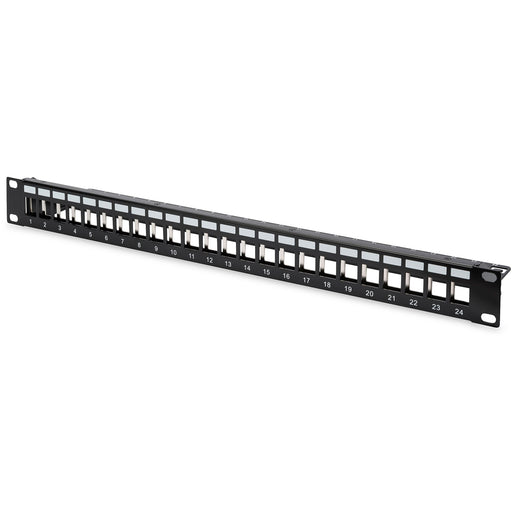 Digitus Patchpanel 1HE Keystone Modul 24-Ports Schwarz