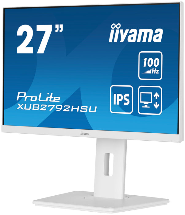 iiyama ProLite XUB2792HSU-W6 LED display 68.6 cm (27") 1920 x 1080 pixels Full HD White