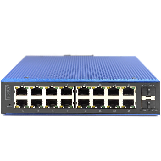 Digitus 16+2P Industrial Gigabit Ethernet PoE Switch L2 managed