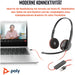 Poly Blackwire 3220 Stereo USB-C Black Headset +USB-C/A Adapter (Bulk) (209745-104)