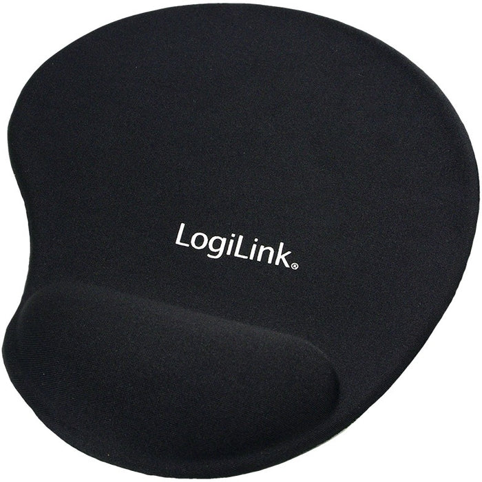 LogiLink Mauspad mit Silikongel Handballenauflage Schwarz