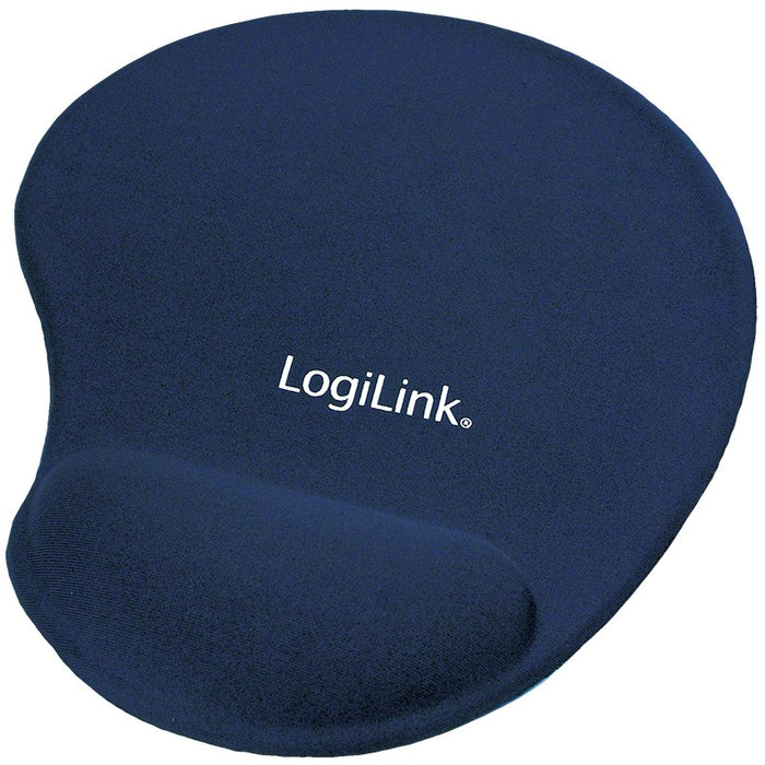 LogiLink Mauspad mit Silikongel Handballenauflage Blau