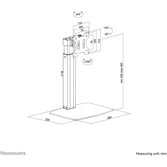 Tischhalterung für Flachbildschirme bis 32" (81 cm) 7KG FPMA-D865BLACK Neomounts