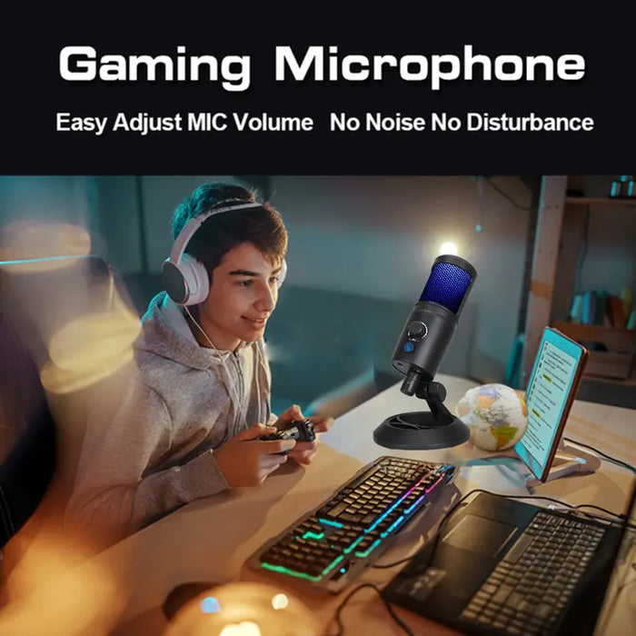 PC-Link High-Fidelity USB Microphone with RGB Lighting