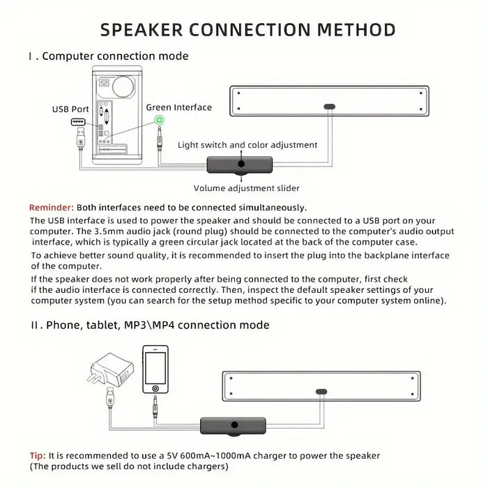 PC-Link RGB Ambient Light Computer Speaker