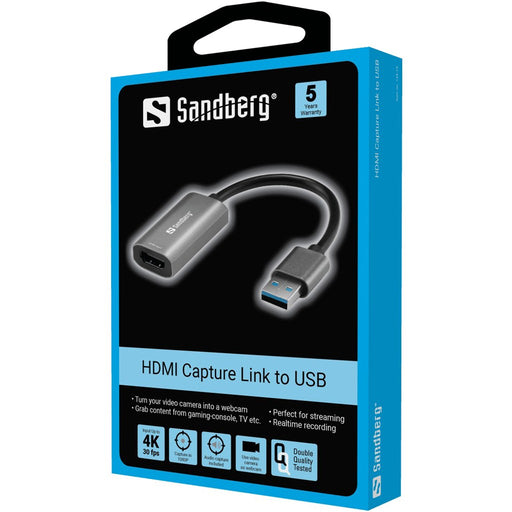 Sandberg USB 3.0 > HDMI (ST-BU) Adapter 4K Grau