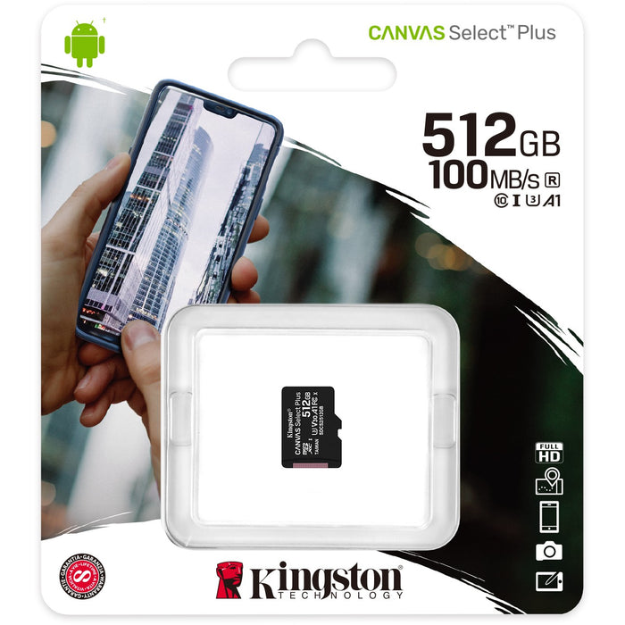 CARD 512GB Kingston Canvas Select Plus microSDXC 100MB/s