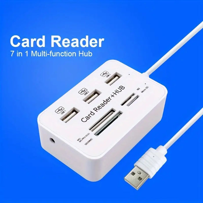 MICRODRIVE 7-in-1 USB Card Reader Hub