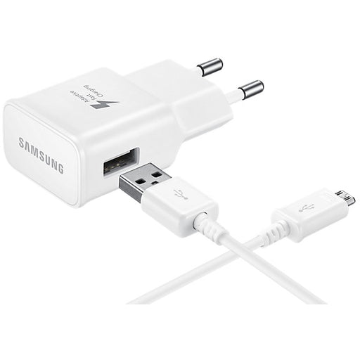 Samsung Schnellladegerät 15W Netzteil inkl. Datenkabel micro USB white (Retail)