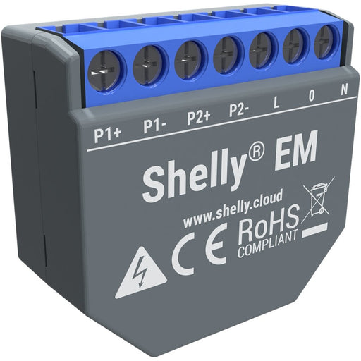 Shelly Relais "EM" WLAN Stromzähler 2x 120A Ohne Klemmen Messfunktion