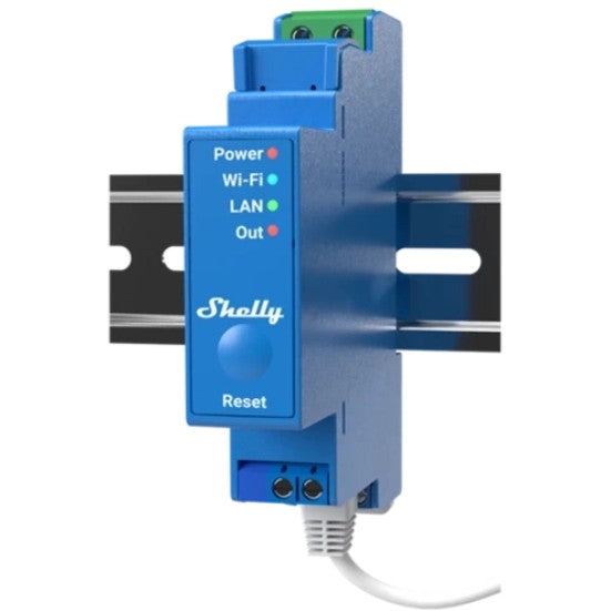 Shelly Relais "Pro 1" WLAN LAN Max. 16A 1 Kanal 1 Phase BT DIN-Rail