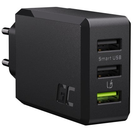 Green Cell Charger 30W 3-Port USB3.0 Schwarz