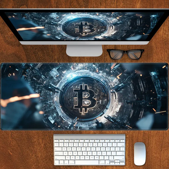 Bitcoin Themed Gaming Mouse Pad 800mm x 400mm