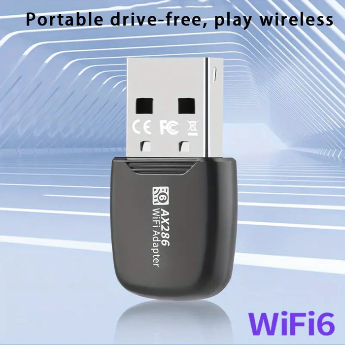 USB 286Mbps WiFi6 Wireless Adapter