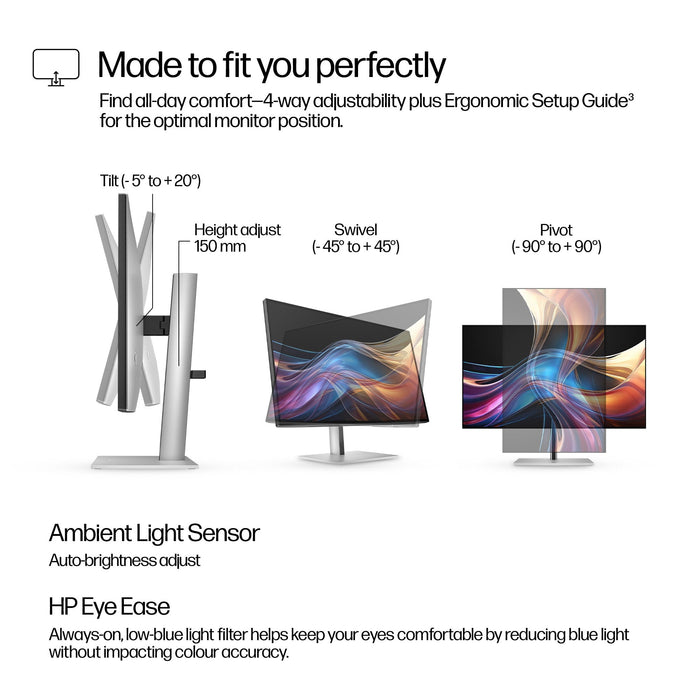 HP Series 7 Pro 27 inch QHD Monitor - 727pq