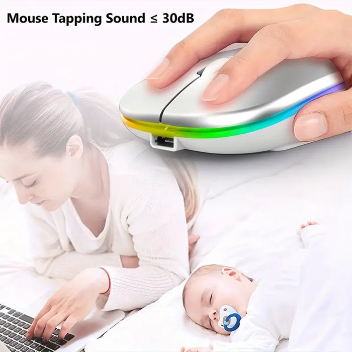 PC-Link Rechargeable RGB Wireless Office Mouse