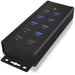 ICY BOX IB-HUB1703-QC3 USB 3.0 HUB 7-Port 7xUSB 3.0  3xLadeanschluss QC3.0