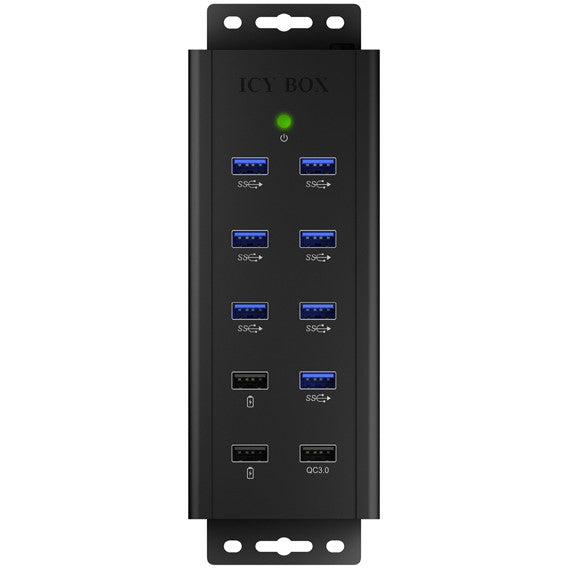 ICY BOX IB-HUB1703-QC3 USB 3.0 HUB 7-Port 7xUSB 3.0  3xLadeanschluss QC3.0