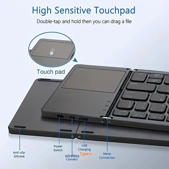 PC-Link Wireless Three Fold Keyboard For PC Or Office