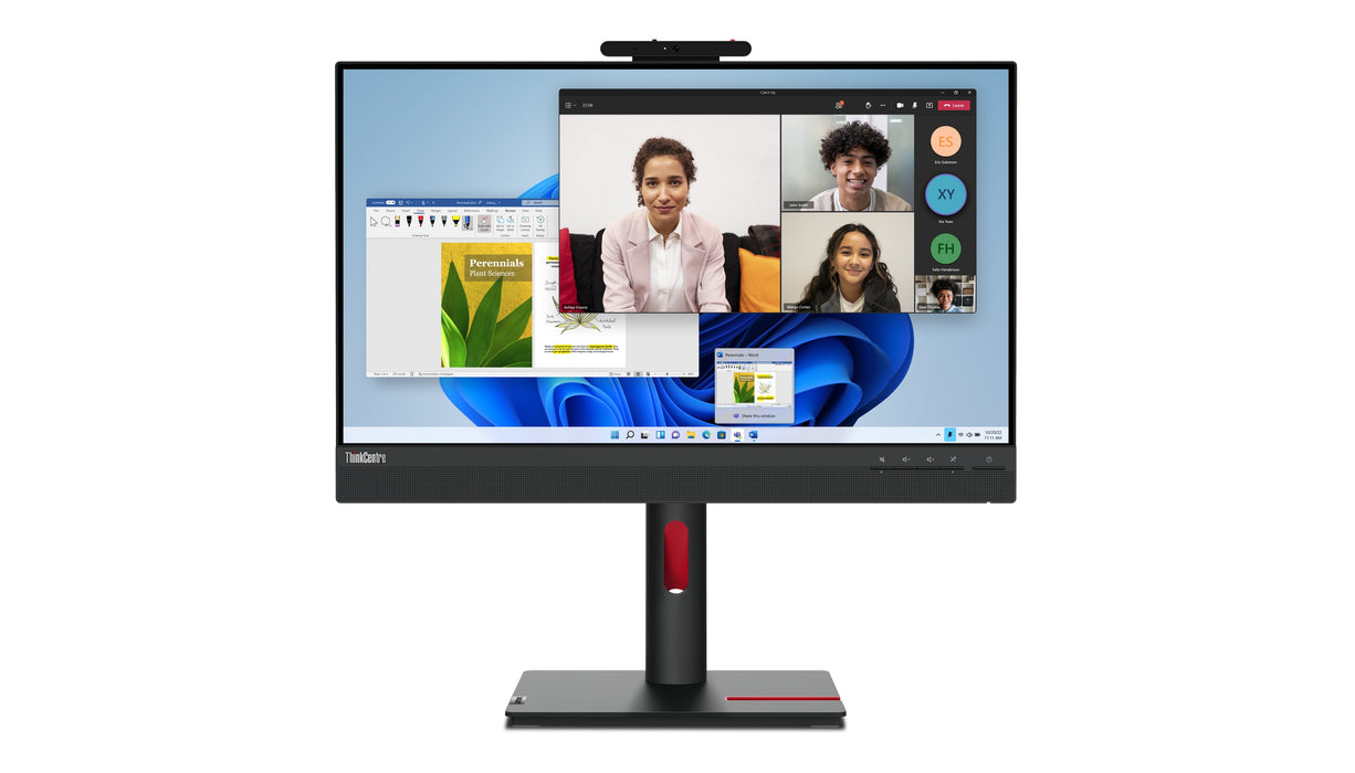 Lenovo ThinkCentre Tiny-In-One 24 LED display 60.5 cm (23.8") 1920 x 1080 pixels Full HD Touchscreen Black