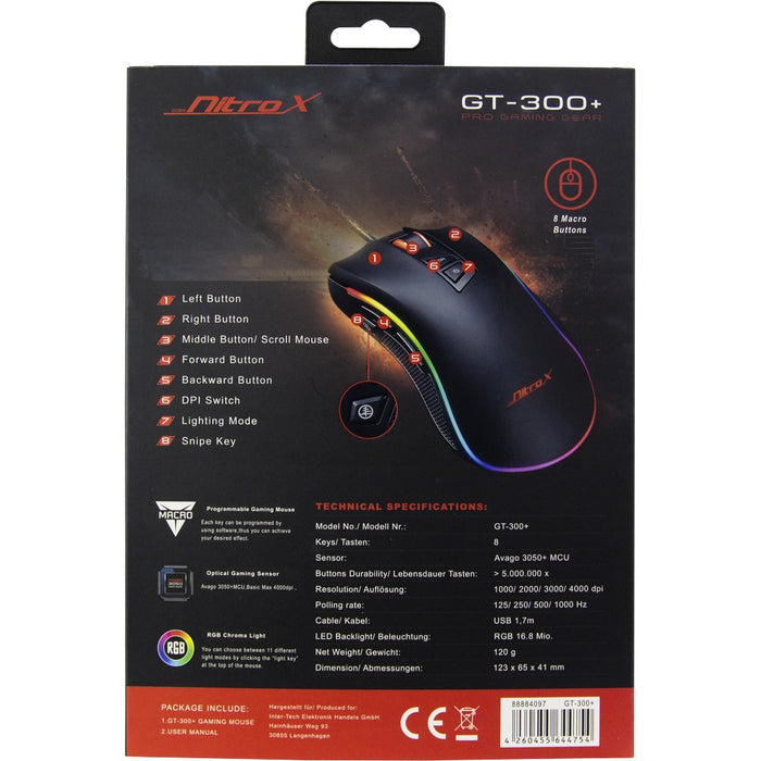 Nitrox GT-300+ RGB Gaming Mouse