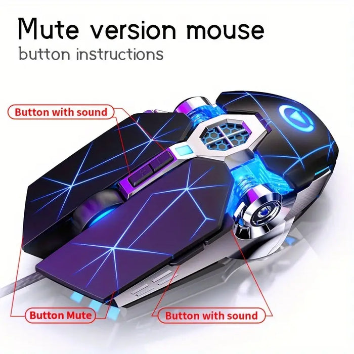 G3 Carving Shark Esports Mechanical Mouse Wired Mute Black