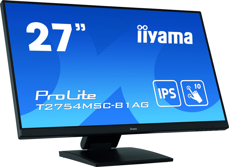 iiyama ProLite T2754MSC-B1AG computer monitor 68.6 cm (27") 1920 x 1080 pixels Full HD LED Touchscreen Multi-user Black