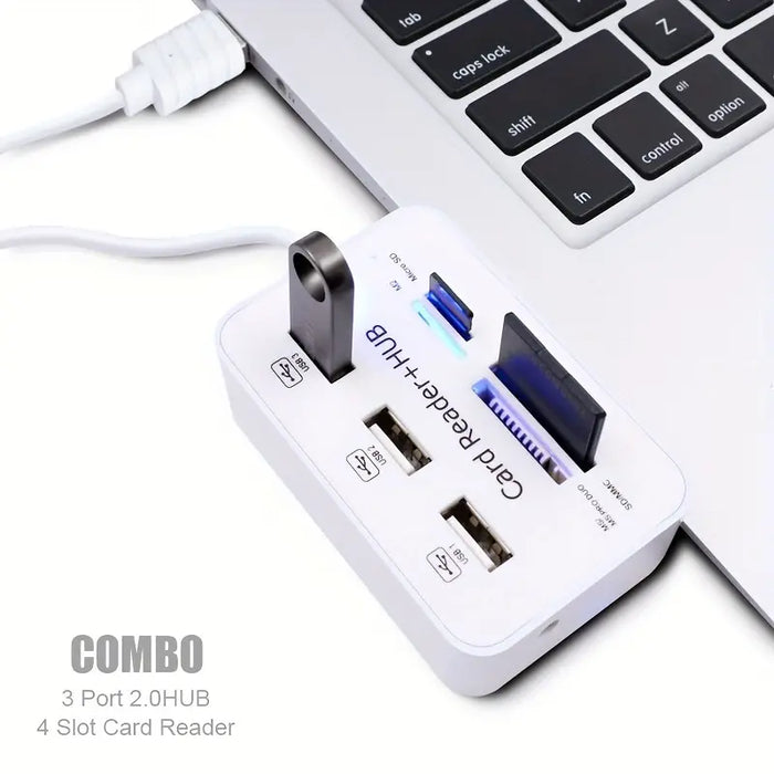 MICRODRIVE 7-in-1 USB Card Reader Hub