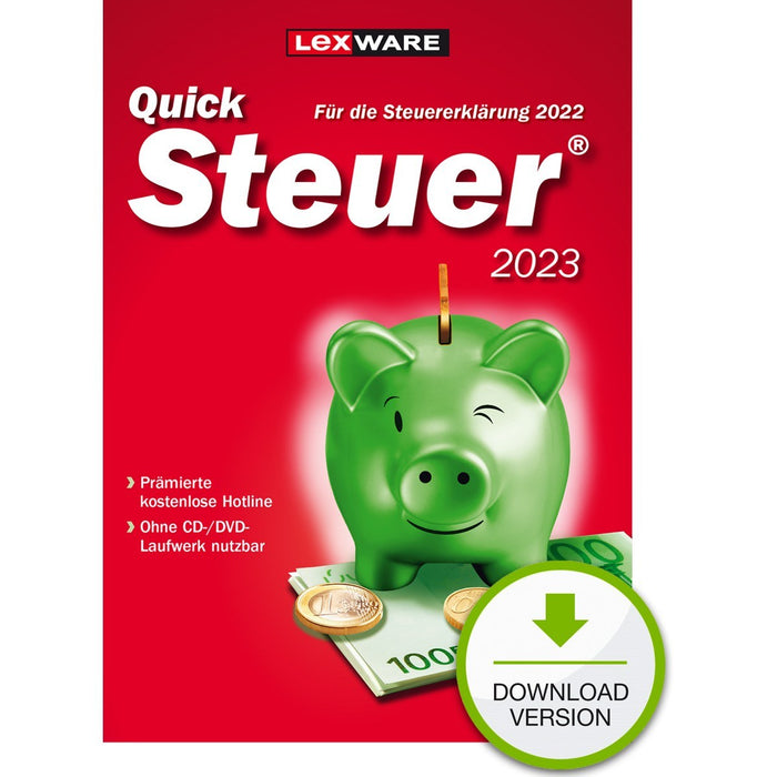 Software - Lexware Quicksteuer 2023 1 Device, 1 Year - ESD-DownloadESD