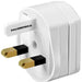 ADAPTER CONVERTER - PC-LINK- UK 2 Pin To 3 Pin Fused Adaptor Plug - White