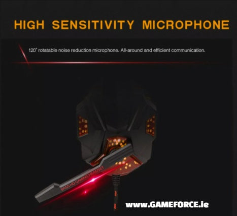 HEADSET - PC-LINK SY830mv - RED / Black Gaming Headset USB WIRED With Luminous Red