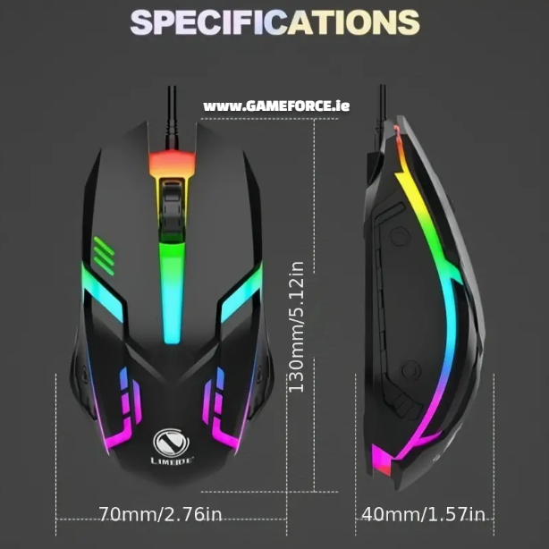 PC-LINK S1 RGB GAMING MOUSE USB WIRED BLACK