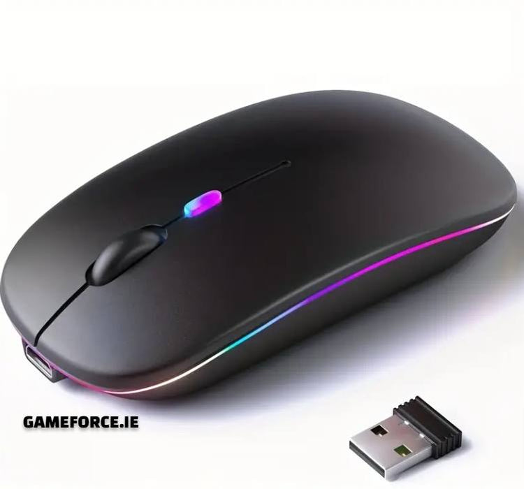 Wireless Mouse - ARES EM-09 Wireless Mouse Duel Mode 2.4G + BT Portable Silent Mouse Rechargeable