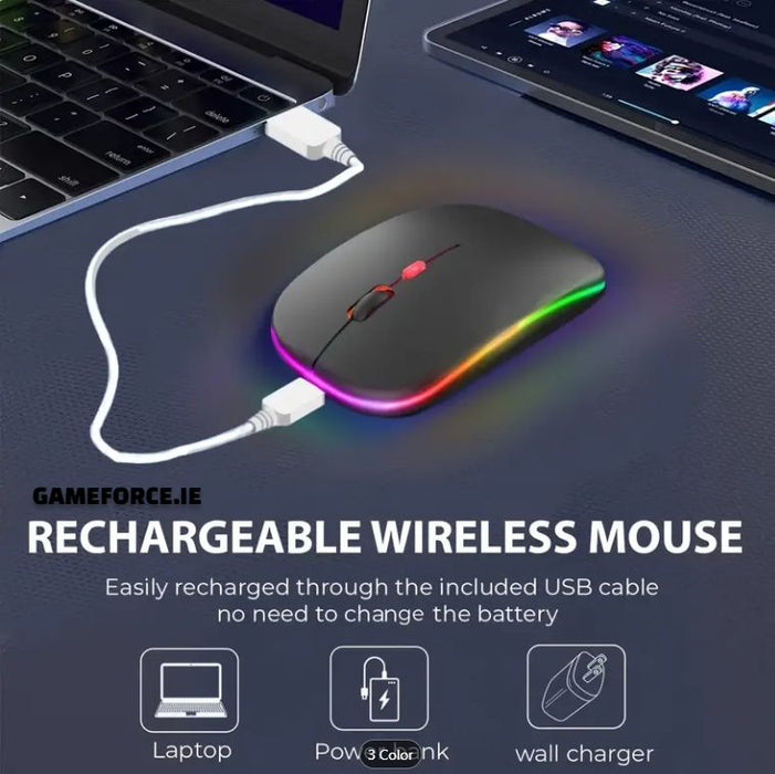 Wireless Mouse - ARES EM-09 Wireless Mouse Duel Mode 2.4G + BT Portable Silent Mouse Rechargeable