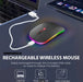 Wireless Mouse - ARES EM-09 Wireless Mouse Duel Mode 2.4G + BT Portable Silent Mouse Rechargeable