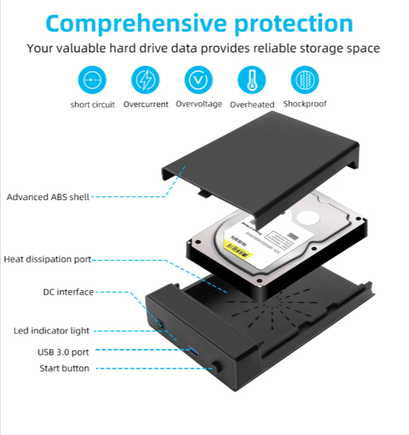 PC-Link 3.5 Inch External HDD Enclosure