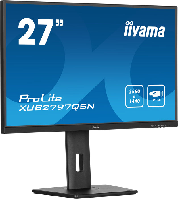 iiyama ProLite XUB2797QSN-B2 computer monitor 68.6 cm (27") 2560 x 1440 pixels 2K Ultra HD LED Black