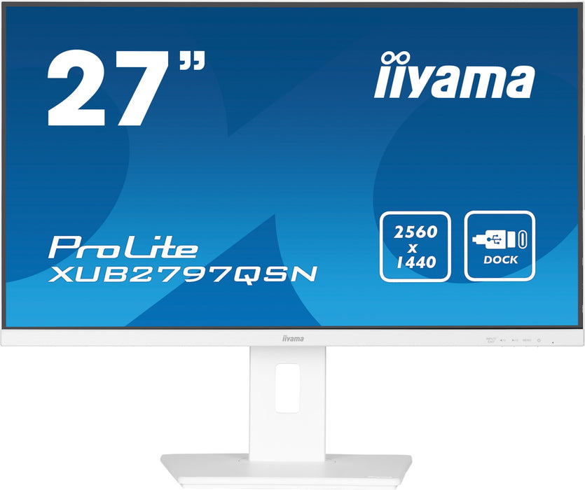 iiyama ProLite XUB2797QSN-W1 computer monitor 68.6 cm (27") 2560 x 1440 pixels Wide Quad HD LED White